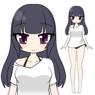 立ち絵素材ポップBシャツビキニ [コーヒー屋のKING]