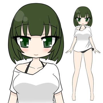 立ち絵素材ポップCシャツビキニ [コーヒー屋のKING]