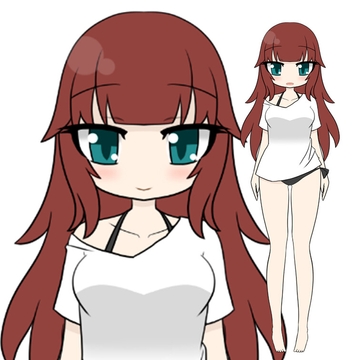 立ち絵素材ポップEシャツビキニ [コーヒー屋のKING]