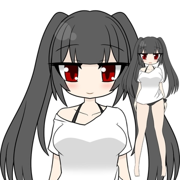 立ち絵素材ポップFシャツビキニ [コーヒー屋のKING]