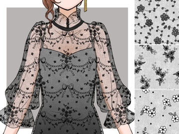 チュールレース集4  6種 [みずの ゆめ屋]