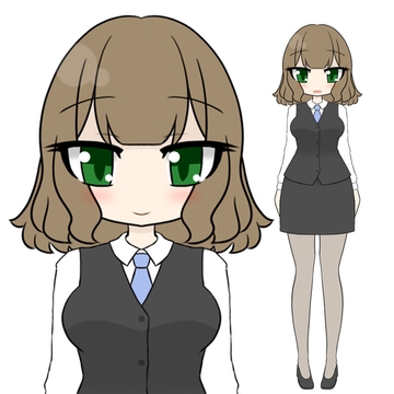 立ち絵素材ポップHOL [コーヒー屋のKING]