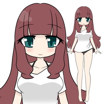 立ち絵素材ポップIシャツビキニ [コーヒー屋のKING]