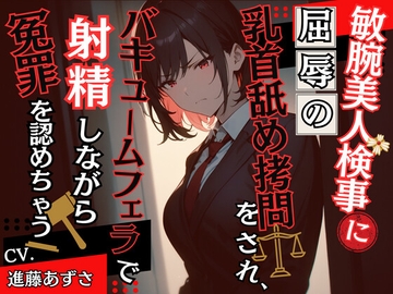 敏腕美人検事に屈辱の乳首舐め○問をされ、バキュームフェラで射精しながら冤罪を認めちゃう(CV.進藤あずさ) [あずさうんど]