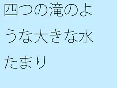 四つの滝のような大きな水たまり