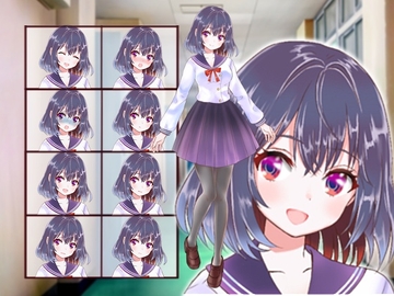 制服の女の子立ち絵39 [くじら梟]