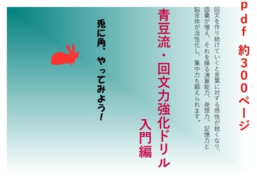 青豆流・回文力強化ドリル 入門編 [青村豆十郎]
