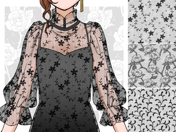 チュールレース集6  6種 [みずの ゆめ屋]