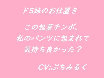 【音声作品】ドS妹に言葉責めされながら屈辱のお仕置きフェラチオをされる。 [ぷちみるく]