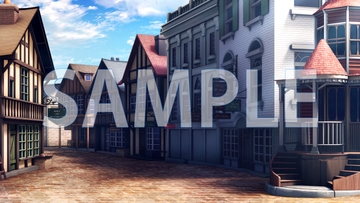 【背景素材】大通り(6267_bg01)【時間差分あり】 [XERO]