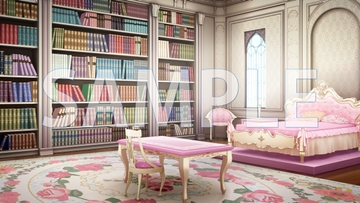 【背景素材】読書家の女の子の部屋(6267_bg10a)【時間差分あり】 [XERO]