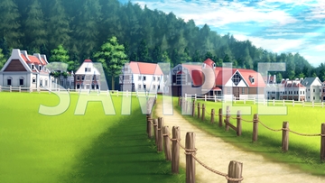 【背景素材】酪農が盛んな村(6267_bg11)【時間差分あり】 [XERO]