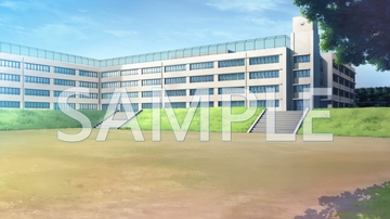 【背景素材】学園 グラウンド(6045_bg09)【時間差分あり】 [XERO]