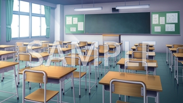 【背景素材】教室(6045_bg10)【時間差分あり】 [XERO]