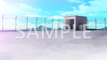 【背景素材】学園 屋上(6045_bg12)【時間差分あり】 [XERO]