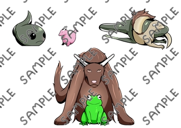 蛙と犬龍 [blueberry-zombie]