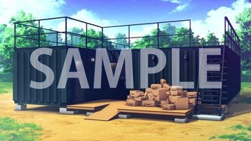 【背景素材】コンテナハウス(7004_bg01)【時間差分あり】 [XERO]