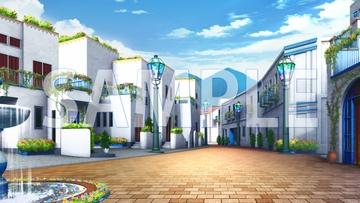 【背景素材】街(7004_bg09)【時間差分あり】 [XERO]