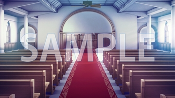 【背景素材】礼拝堂(7004_bg11)【時間差分あり】 [XERO]