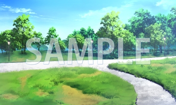 【背景素材】公園(6229_bg09)【時間差分あり】 [XERO]