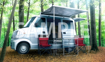 【背景素材】オートキャンプ(6229_bg10)【時間差分あり】 [XERO]