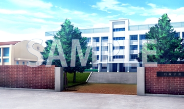 【背景素材】学園 外観(6052_bg01)【時間差分あり】 [XERO]