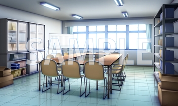 【背景素材】生徒会室(6052_bg05)【時間差分あり】 [XERO]