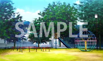 【背景素材】公園(6052_bg15)【時間差分あり】 [XERO]