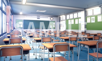 【背景素材】教室(6069_bg02)【時間差分あり】 [XERO]