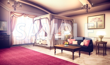 【背景素材】豪邸 お嬢様の部屋(6069_bg17)【時間差分あり】 [XERO]