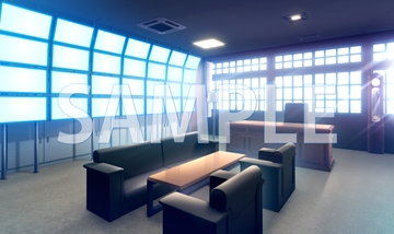 【背景素材】理事長室 監視用モニターあり(6168_bg09b)【時間差分あり】 [XERO]