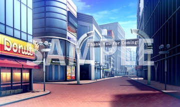 【背景素材】繁華街(6168_bg13)【時間差分あり】 [XERO]