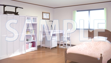 【背景素材】女の子の部屋(1385_bg14)【時間差分あり】 [XERO]