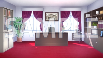 【背景素材】理事長室(1385_bg17)【時間差分あり】 [XERO]