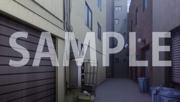 【背景素材】路地裏(1385_bg20)【時間差分あり】 [XERO]