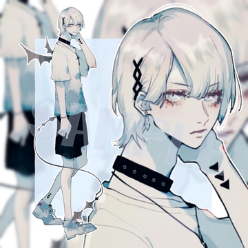 【立ち絵素材】白い悪魔 [瞬々]