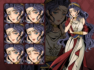 エキゾチックな女性立ち絵 [猫滚滚工作室]