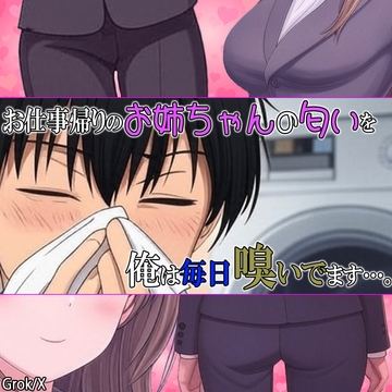 お仕事帰りのお姉ちゃんの匂いを俺は毎日嗅いでます。 [紳士な変態]