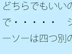 どちらでもいいので・・・・・ シーソーは四つ別の時空へ