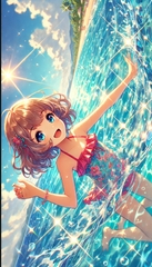 海と水着の女の子 [AIグラビア販売所]