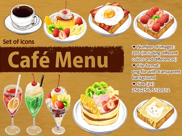 Icons Web graphics Cafe Menu Set [Chaka*poko]