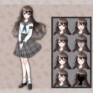 女の子立ち絵イラスト [灼熱の砲撃]