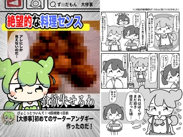 【大惨事】サーターアンダギー作ってみたのだ [ぴょこっとついんて!]