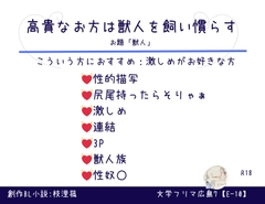 高貴なお方は獣人を飼い慣らす [枝浬菰]