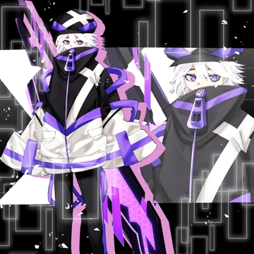 サイバーパンク風の少年 立ち絵05 [水の木]