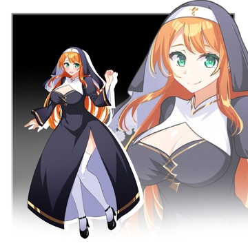 シスター 立ち絵10 [水の木]