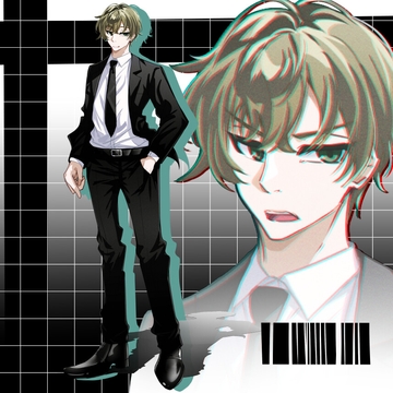 スーツの男性 立ち絵11 [水の木]