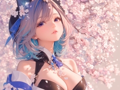 桜舞う幻想的な少女たち【イラスト集】 [Ririko Amagami]