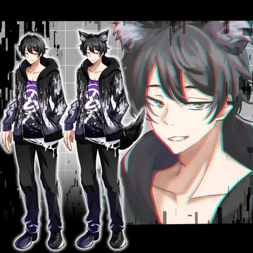 黒髪の男性立ち絵12 [水の木]