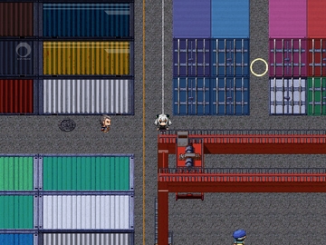 RPGツクールMV・MZ用 マップチップ・タイルセット24『港湾・港・埠頭・コンテナ・現代』 [タイルセット/マップチップ習作所]